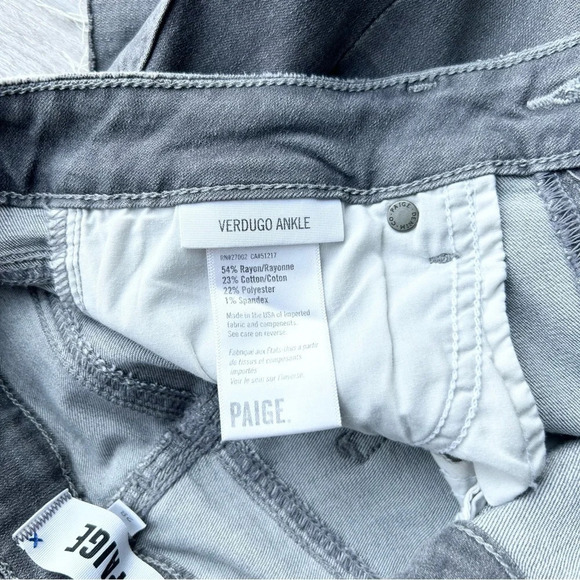 Paige Verdugo Raw Hem Ankle Skinny Jeans in Sea Salt - Picture 11 of 14